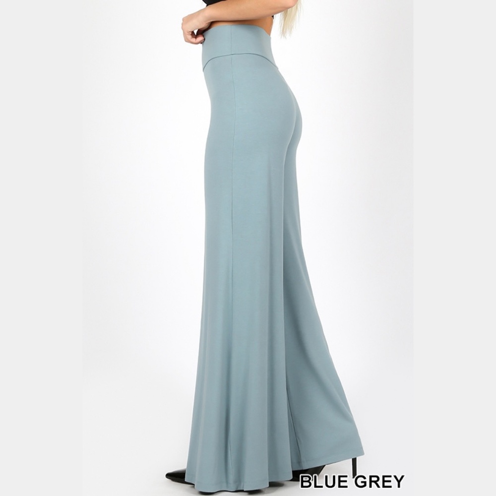 Blue Grey Palazzo Pants